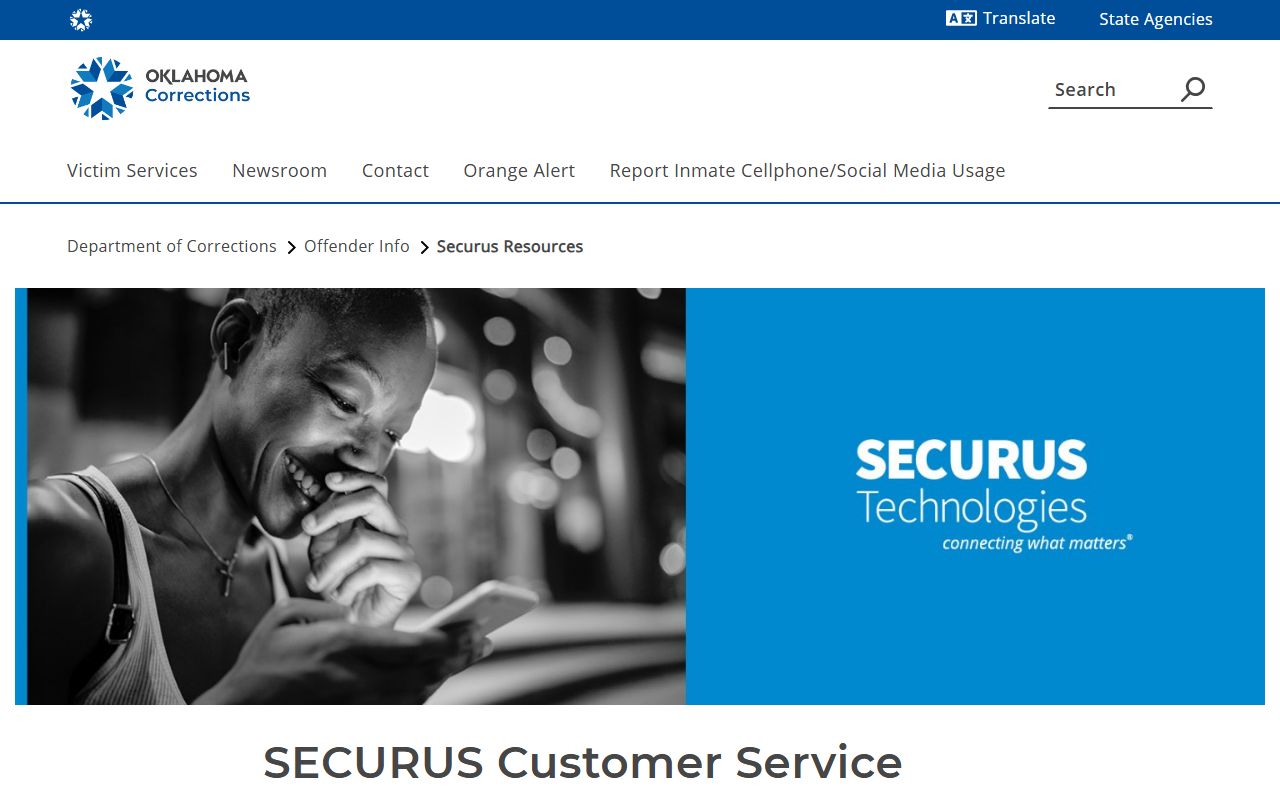Jackie Brannon Correctional Center Securus phone resources from ODOC